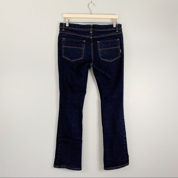 Patagonia Organic Cotton Dark Wash Low Mid Rise Jeans Boot Flare  Leg Women's 30 - Picture 5 of 12
